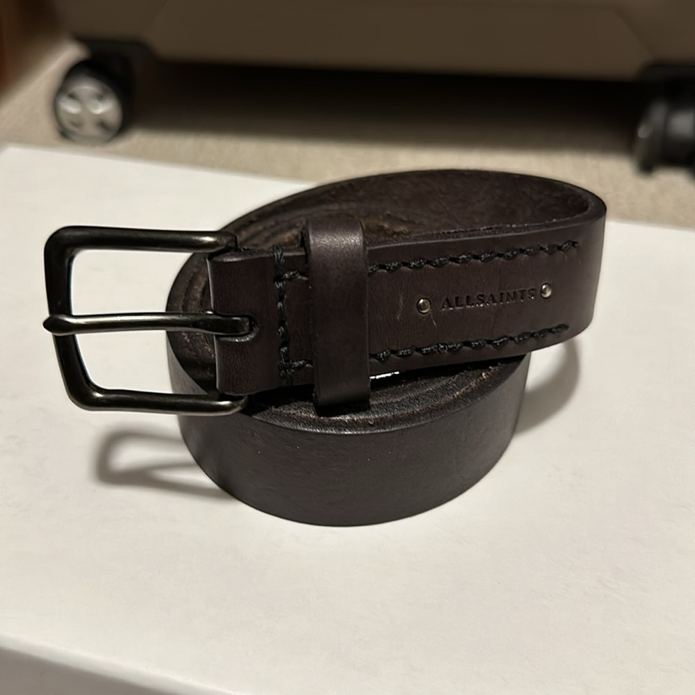 Men’s Allsaints Leather Belt - Brown